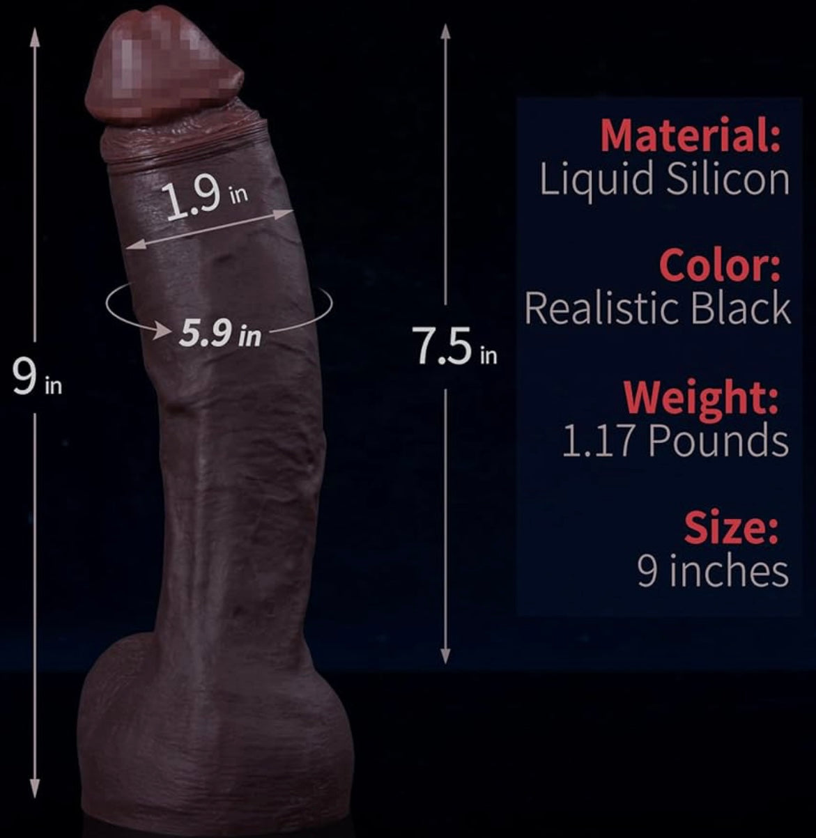 9 inch silicone Dildo