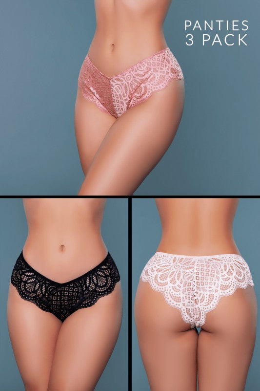 Aurora Brief Lace Panty 3Pack