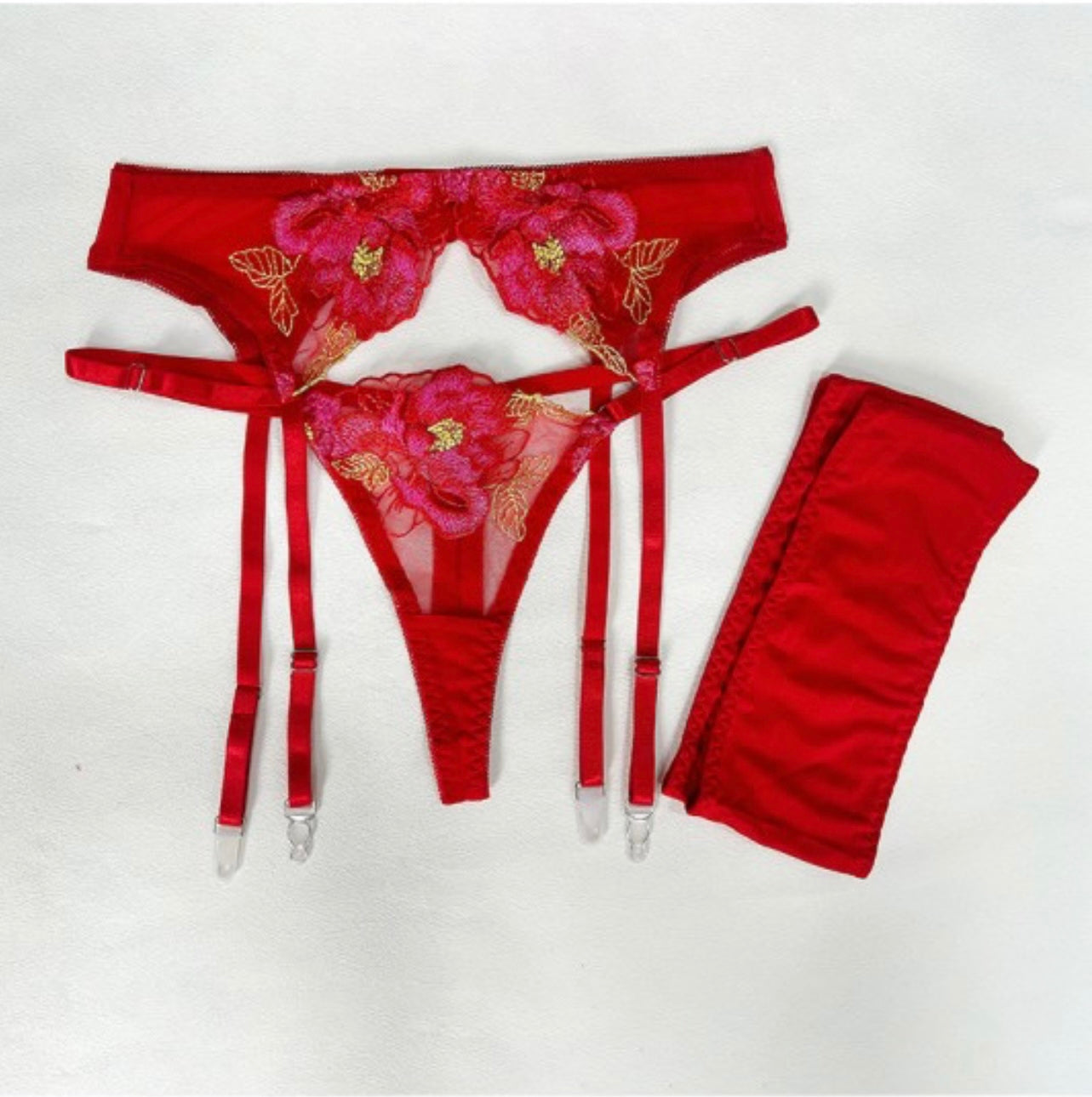 Everything Sheer Bra and Garter Set