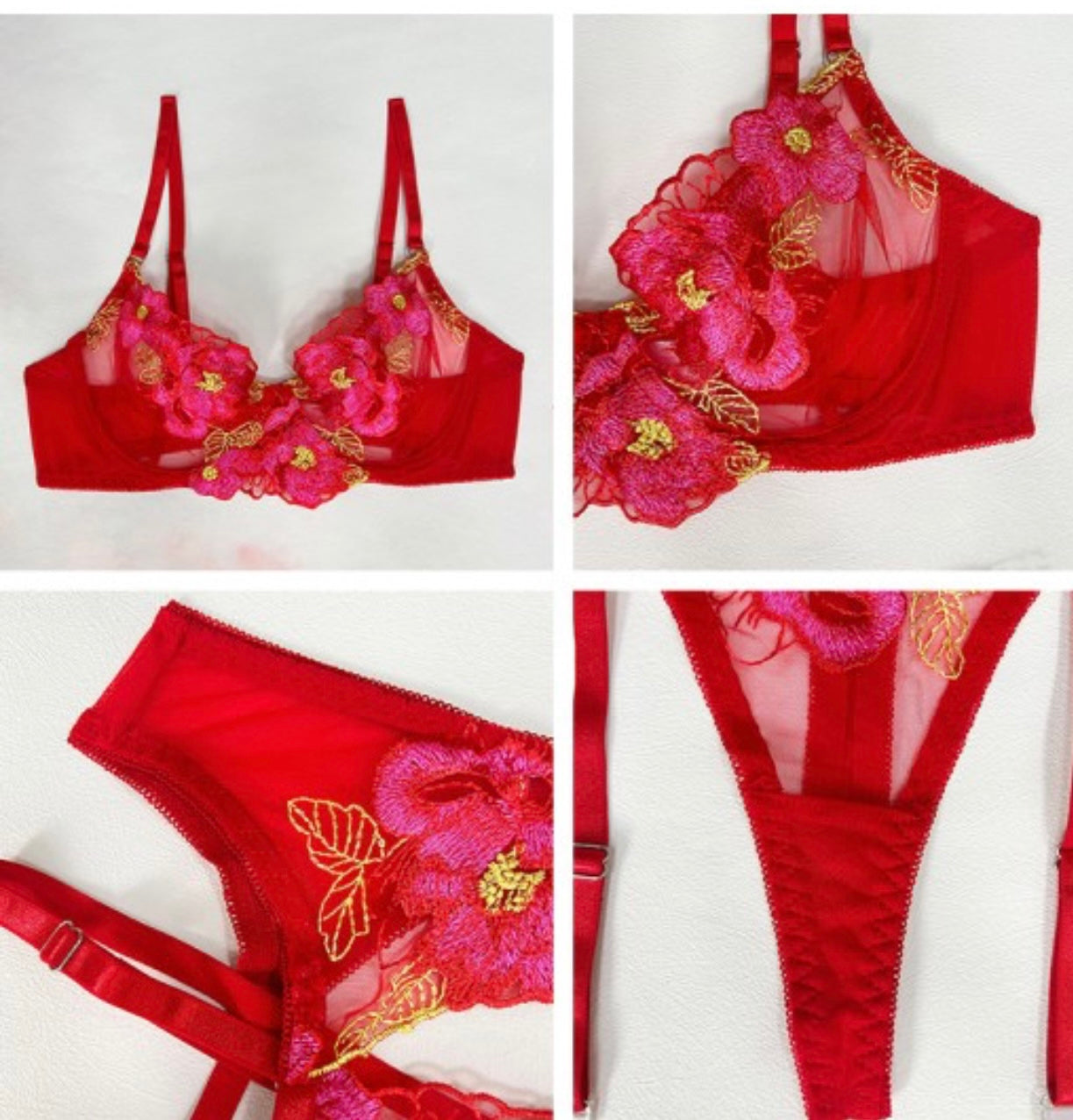 Everything Sheer Bra and Garter Set