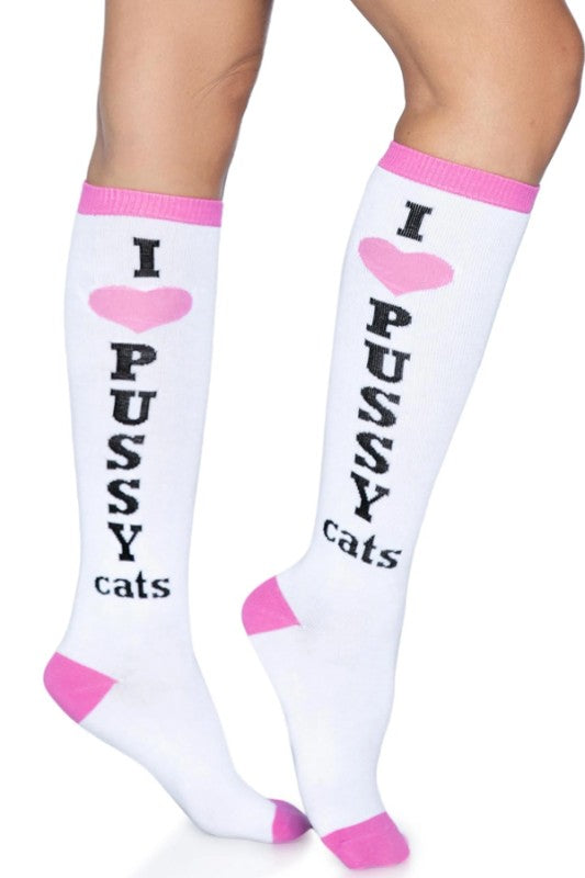 I love Pussy (cat) Socks