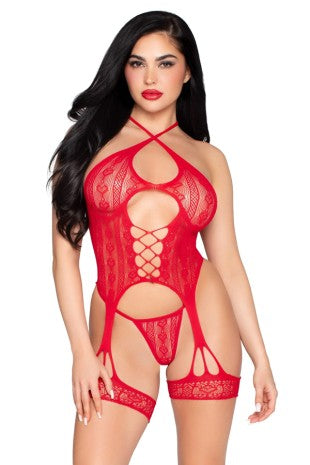 Laced Garter and Thong