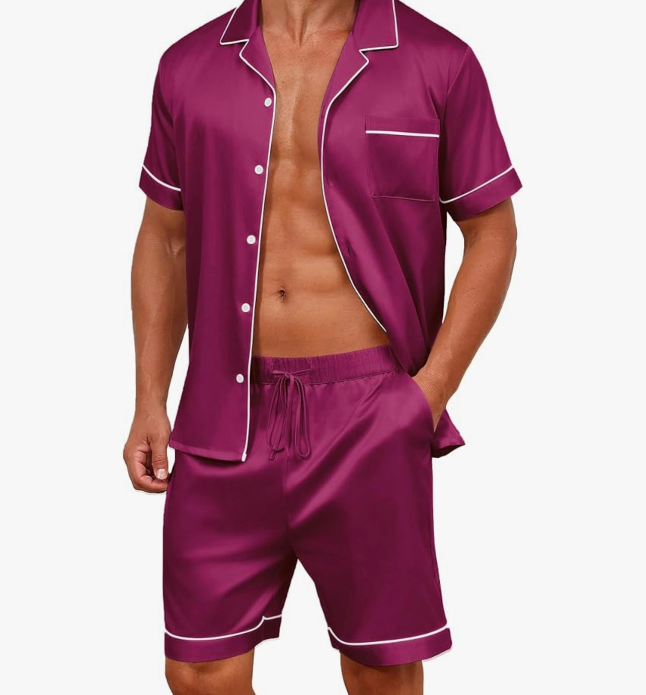 Men silk PJs