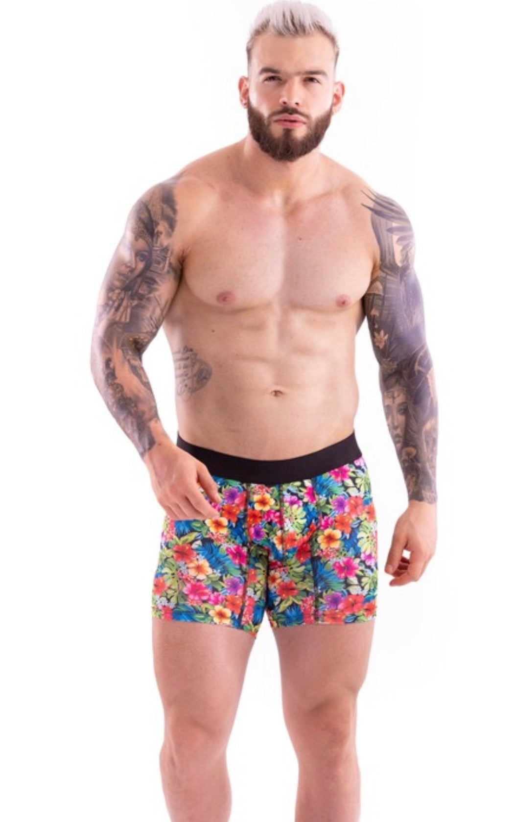 Flower Print Boxer Brief