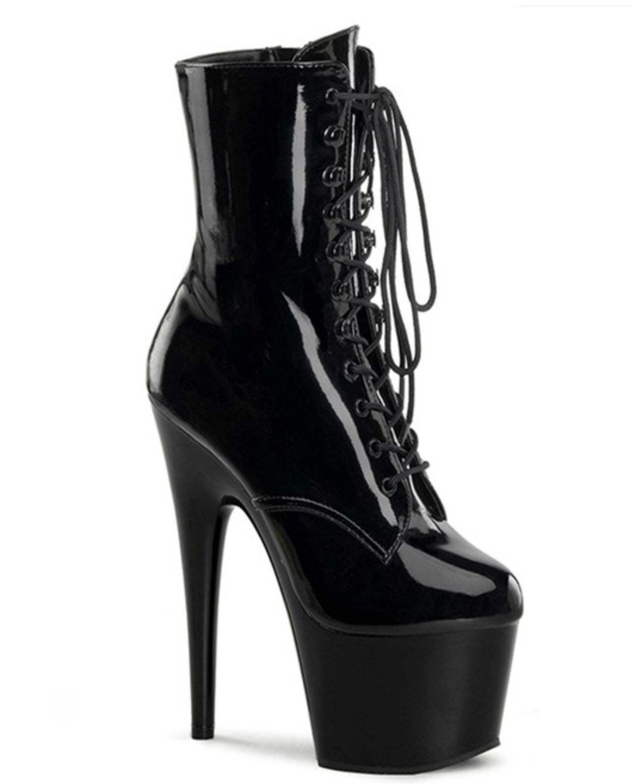 Black Lace up Ankle Boots