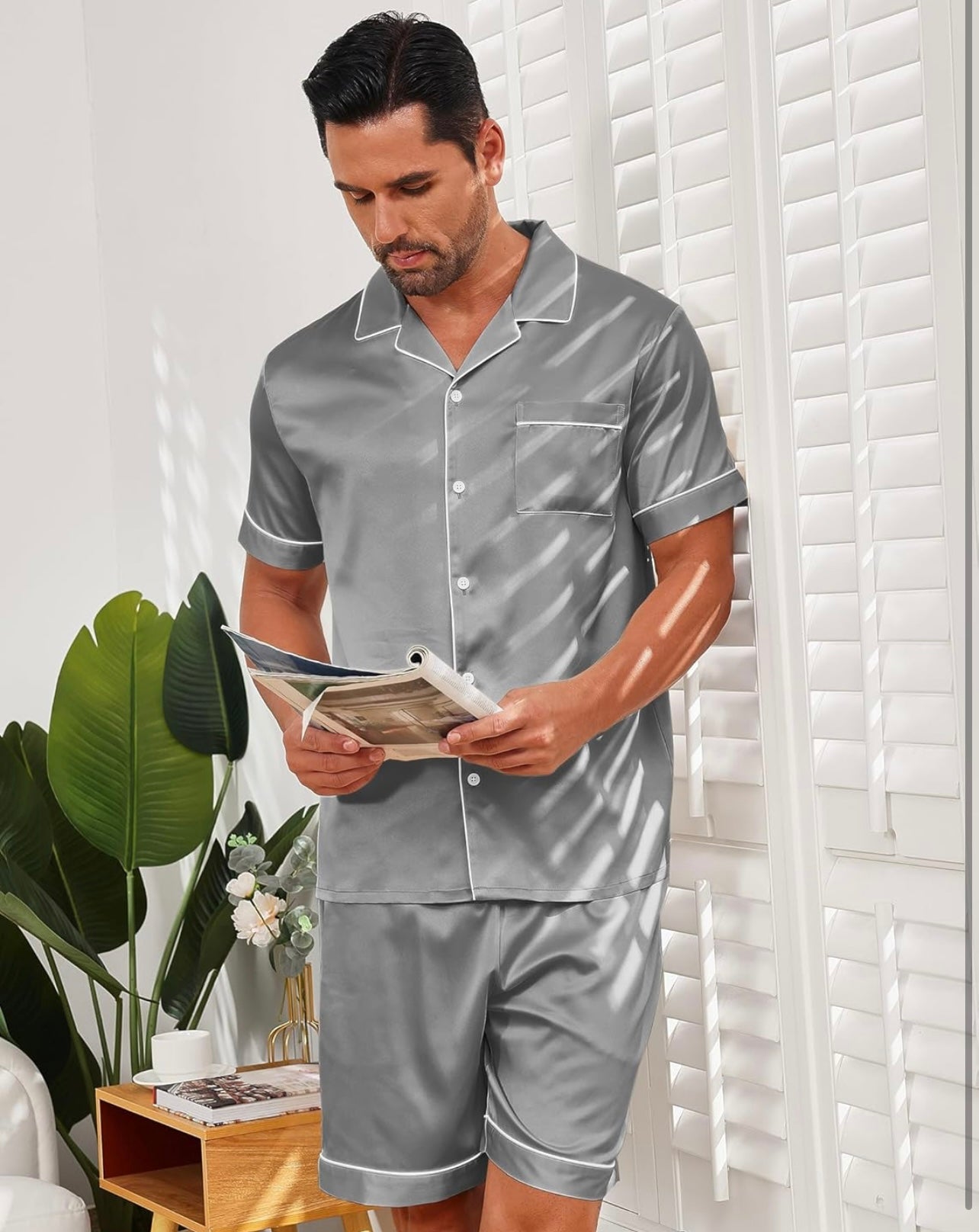 Men silk PJs