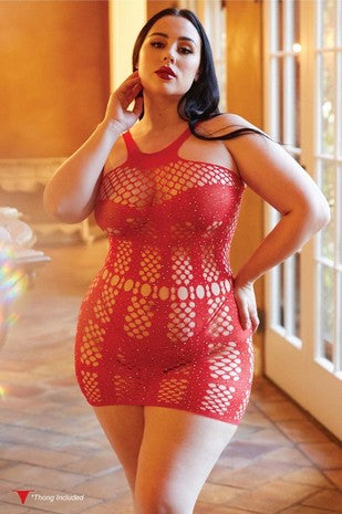 Fishnet Dress and Thong