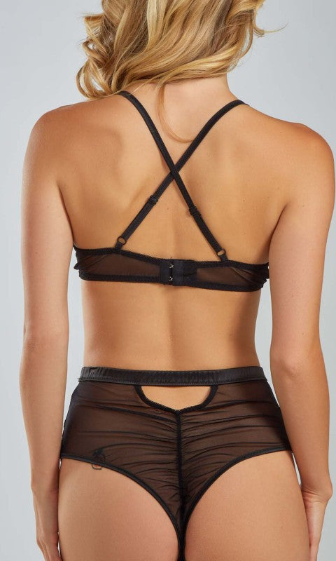 Mesh Rose Panty and Bra Set