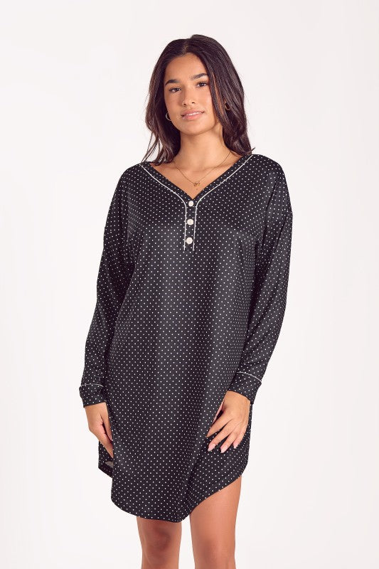 Calise Ultra Soft Polka Dot Sleep Shirt