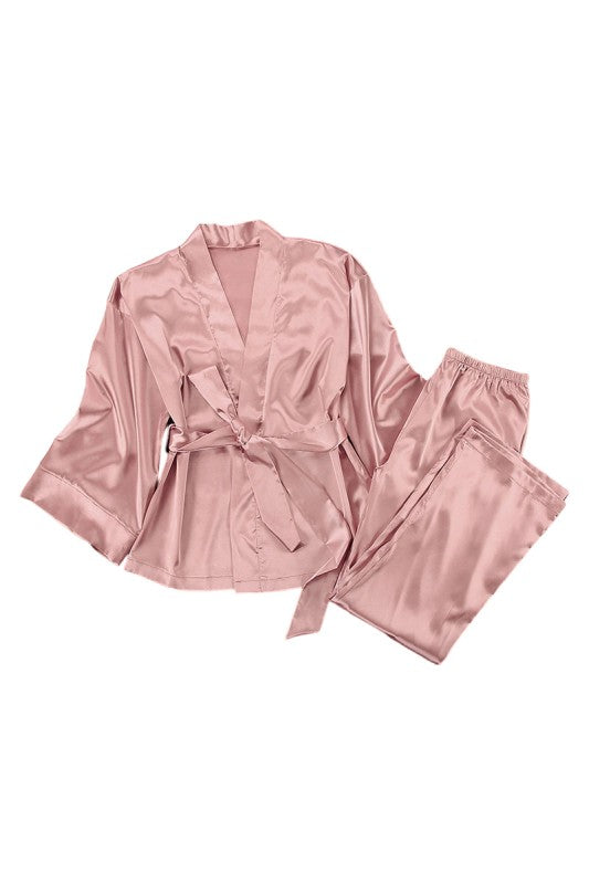 Pink Apple Stylish Silk PJs