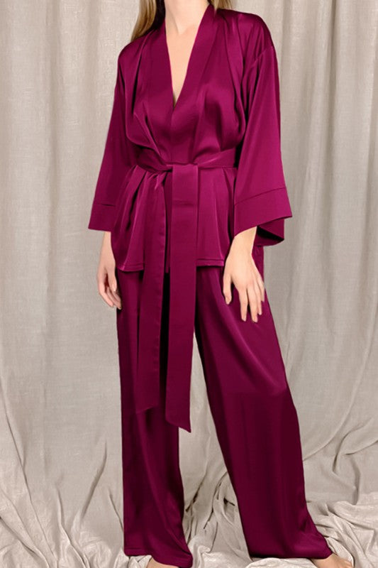 Pink Apple Stylish Silk PJs